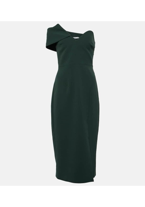 Safiyaa Opal asymmetric crepe midi dress