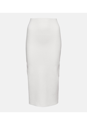 Victoria Beckham Ribbed-knit high-rise midi skirt