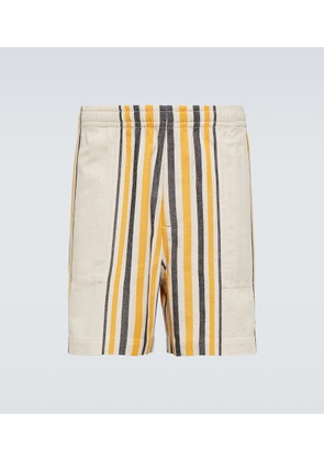 Bode Namesake striped cotton shorts