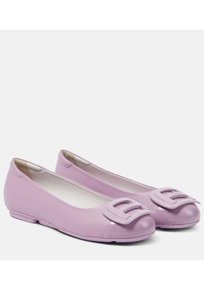 Hogan H661 leather ballet flats