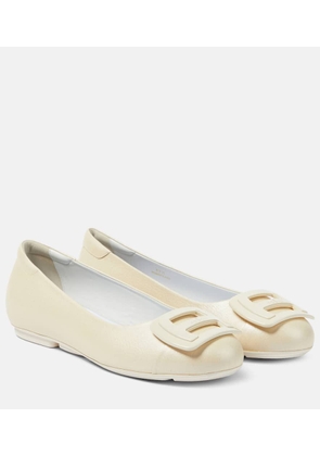 Hogan H661 leather ballet flats