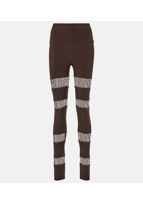 Norma Kamali Paneled high-rise jersey leggings