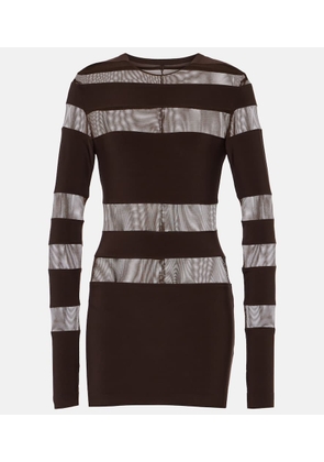 Norma Kamali Spliced Pickleball jersey minidress