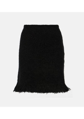 Chloe High-rise fringed wool-blend miniskirt