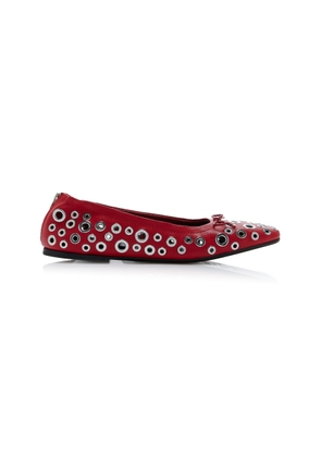 Golden Goose Amy Eyelet-Embellished Leather Ballet Flats - Moda Operandi