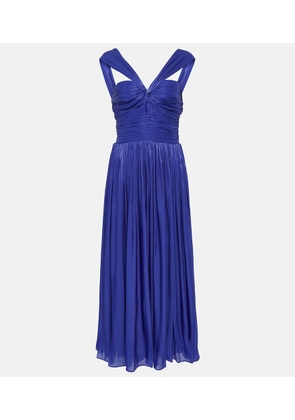 Costarellos Cavana lurex gerogette midi dress