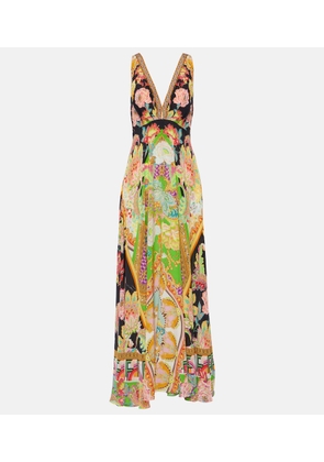 Camilla Printed silk maxi dress