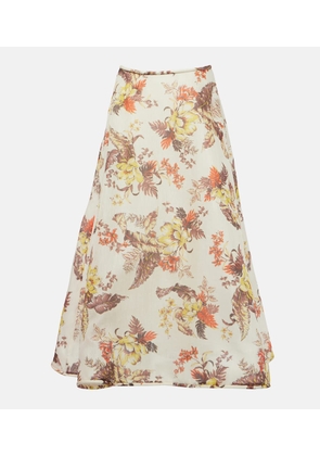 Zimmermann Matchmaker linen and silk maxi skirt