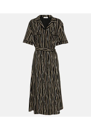 Chloe Printed silk sable shirt dress