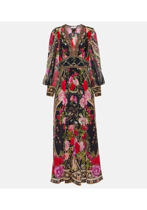 Camilla Floral printed silk maxi dress