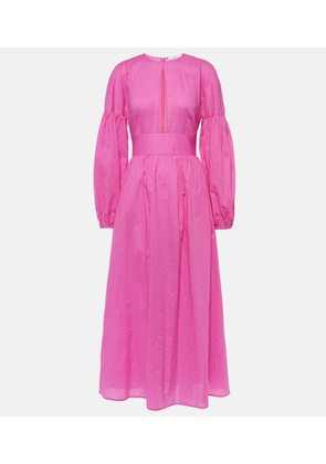 Marysia Roset puff-sleeve cotton maxi dress