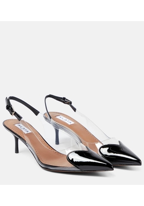 Alaia Cour leather-trimmed PVC pumps