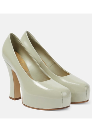 Burberry 130 leather platform pumps