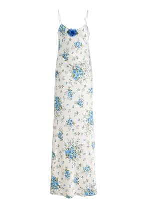 Rodarte Floral-Print Silk Slip Gown - Moda Operandi