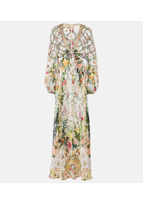 Camilla Cutout embellished silk maxi dress