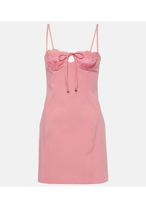 Blumarine Lace-trimmed minidress