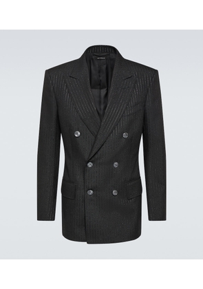 Tom Ford Atticus striped mohair-blend jacquard blazer