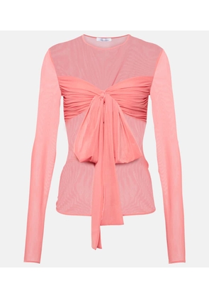 Blumarine Bow-detail jersey top