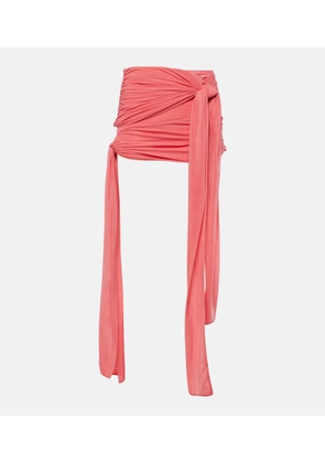 Blumarine Ruched jersey mini skirt
