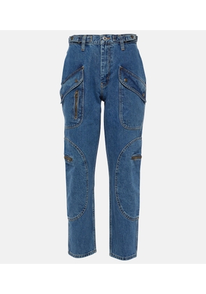 Re/Done Racer high-rise tapered cargo jeans