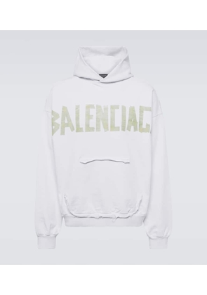 Balenciaga Tape Type Ripped cotton fleece hoodie