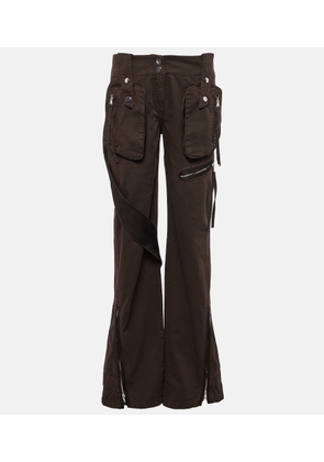 Blumarine Low-rise denim cargo pants