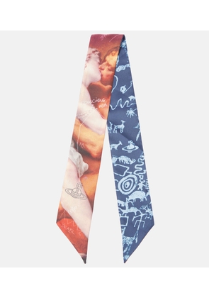 Vivienne Westwood Printed silk twill scarf