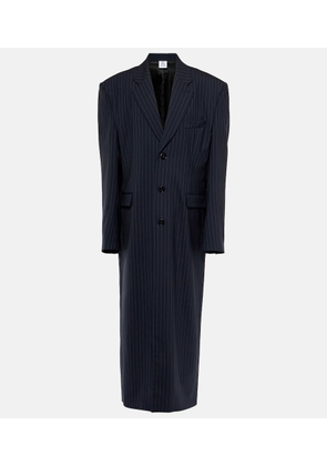 Vetements Oversized pinstriped wool coat