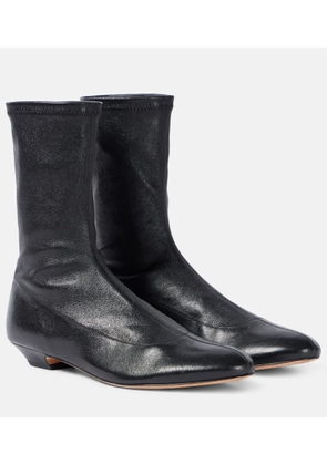 Khaite Apollo leather ankle boots