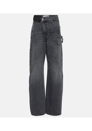 JW Anderson Twisted high-rise straight jeans