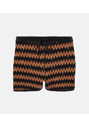 Staud Samara cotton crochet shorts