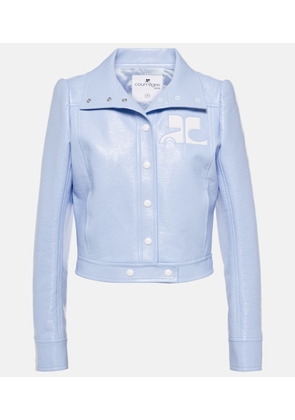 Courreges Reedition cropped vinyl jacket
