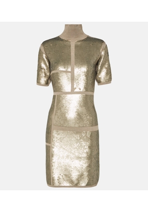 Joseph Sequined wool-blend minidress
