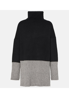 Joseph Colour Block wool and cashmere turtleneck sweater