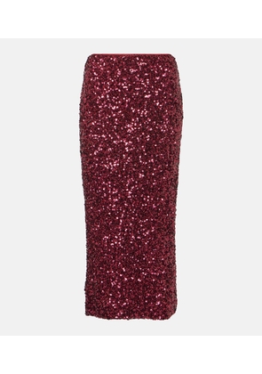 Rotate Sequined midi skirt