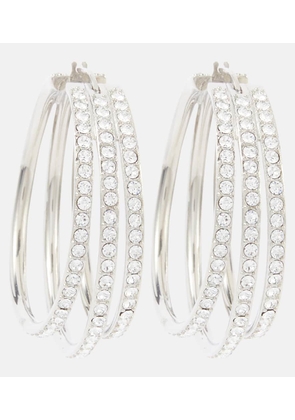 Amina Muaddi Vittoria crystal-embellished hoop earrings