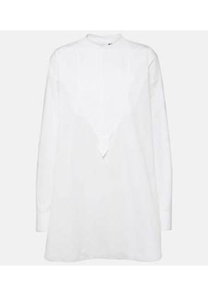 Jil Sander Embroidered cotton poplin blouse