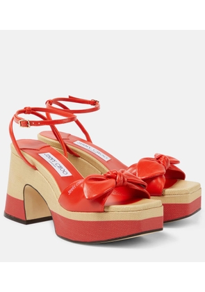 Jimmy Choo Ricia 95 leather platform sandals