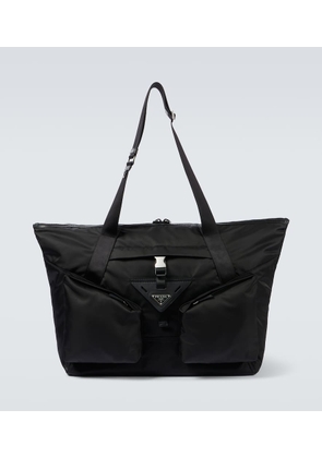 Prada Re-Nylon leather-trimmed duffel bag