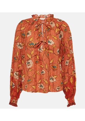 Ulla Johnson Kaitlyn floral cotton-blend blouse
