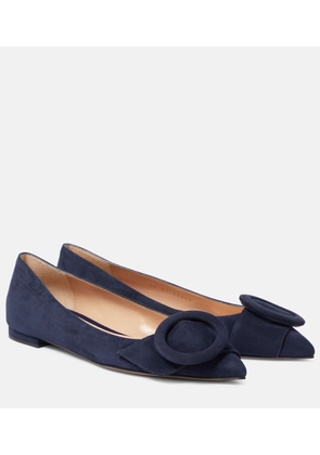 Gianvito Rossi Camden suede ballet flats