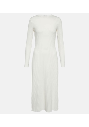 Vince Ribbed-knit cotton-blend midi dress