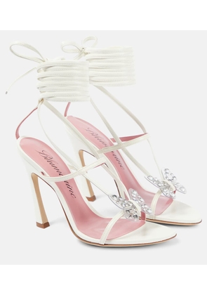 Blumarine Butterfly 105 leather sandals