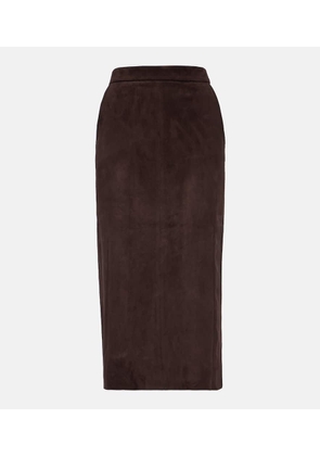 Stouls Taylor suede midi skirt