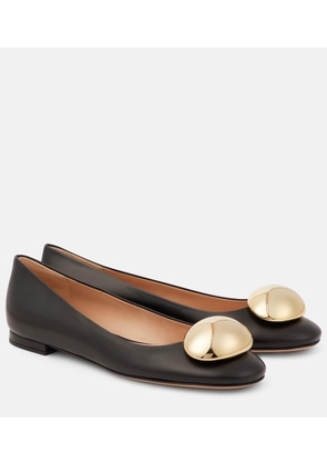 Gianvito Rossi Sphera leather ballet flats