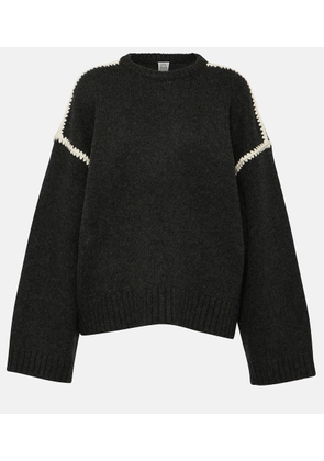 Toteme Embroidered wool and cashmere sweater