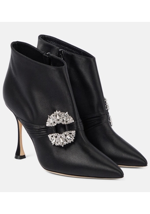 Manolo Blahnik Prabina 105 embellished ankle boots