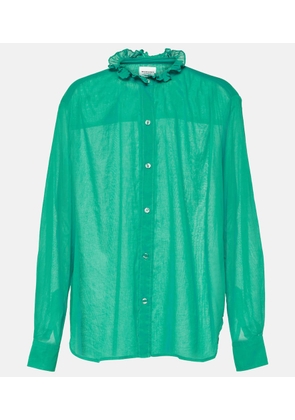 Marant Etoile Ruffle-trimmed cotton shirt