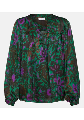 Velvet Reeve printed satin blouse