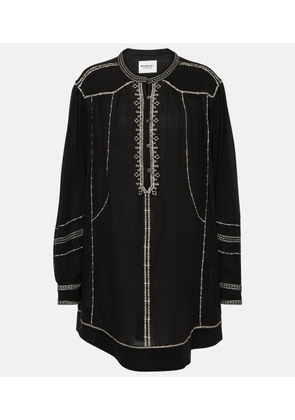 Marant Etoile Pradel embroidered cotton minidress